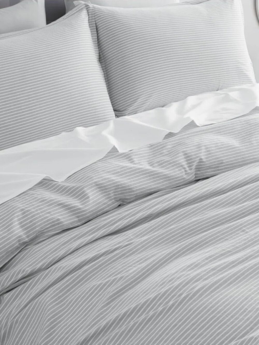 Joss & Main Allyssa Cotton Percale Striped Duvet Cover - Queen